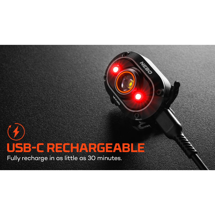 Nebo Mycro 450 Head Torch Convertible Headlamp - Up To 450 Lumens