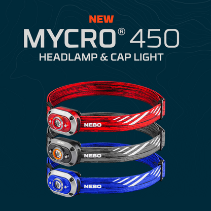 Nebo Mycro 450 Head Torch Convertible Headlamp - Up To 450 Lumens