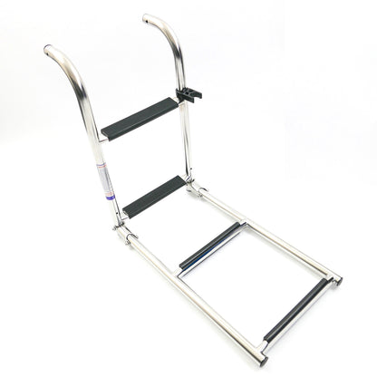 Stainless Steel Folding Boarding Ladder - 4 Step