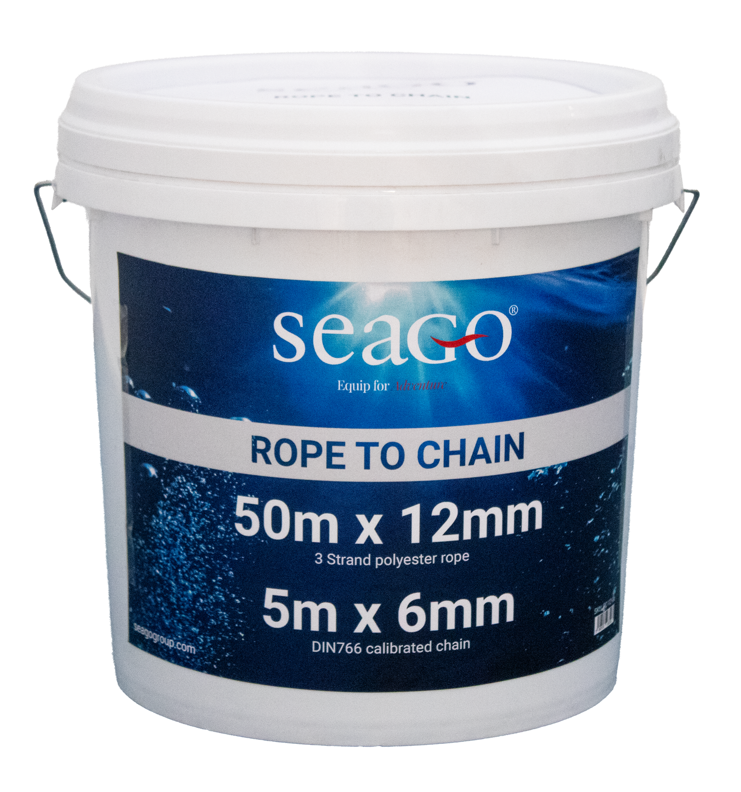 Seago Pre-Spliced 3 Strand Rope To Galvanised Steel Chain Kit
