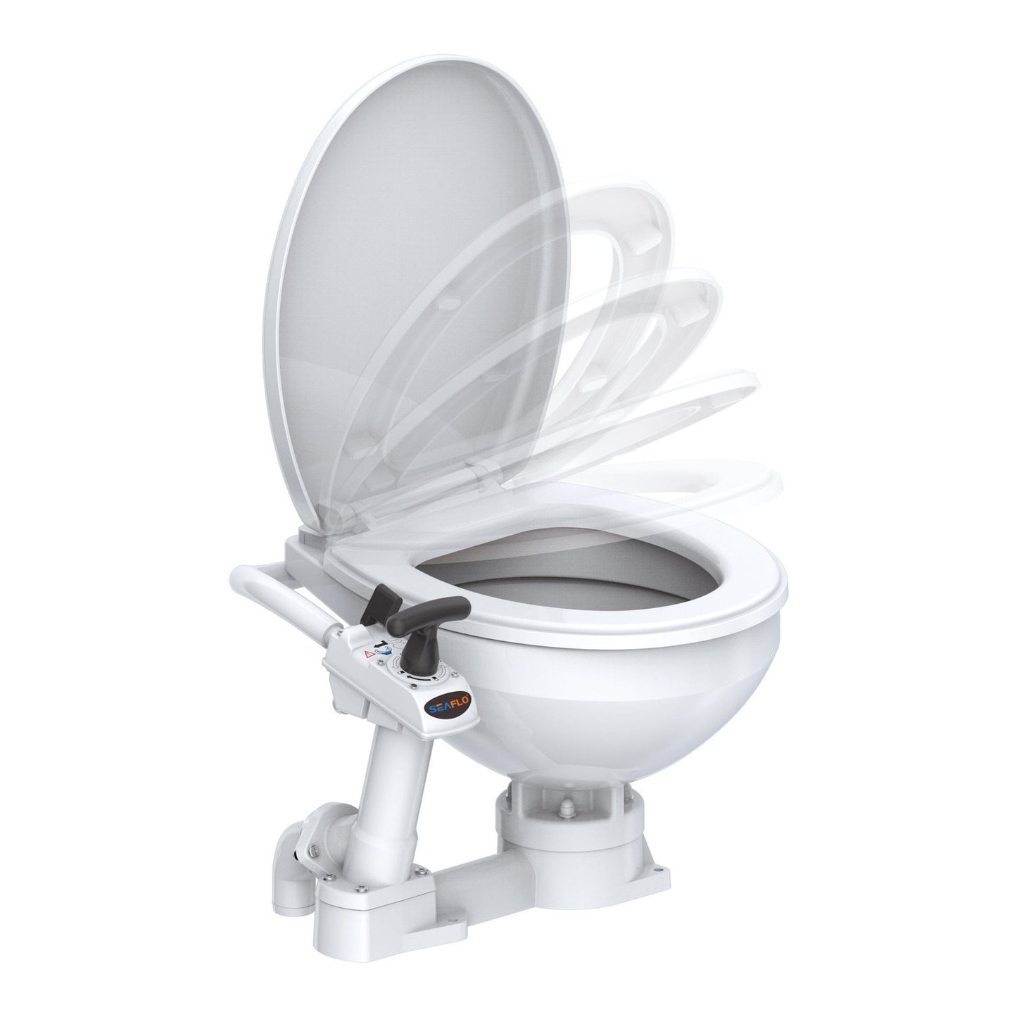 SEAFLO Manual Marine Toilet - Regular Size Bowl