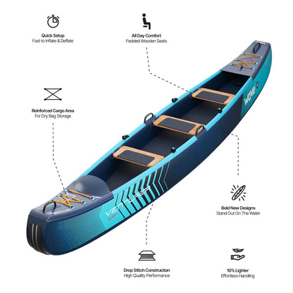 WAVE Venturer Inflatable Drop-Stitch Canoe
