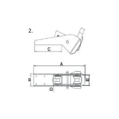 Waveline Adjustable Stainless Steel Bow Roller