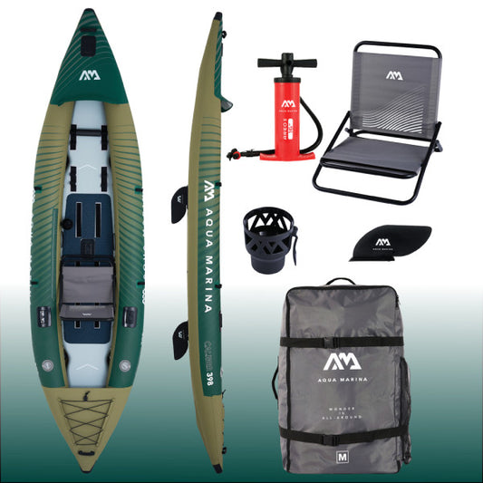 Aqua Marina Caliber 398 Angling / Fishing Inflatable Kayak - 1/2 Person