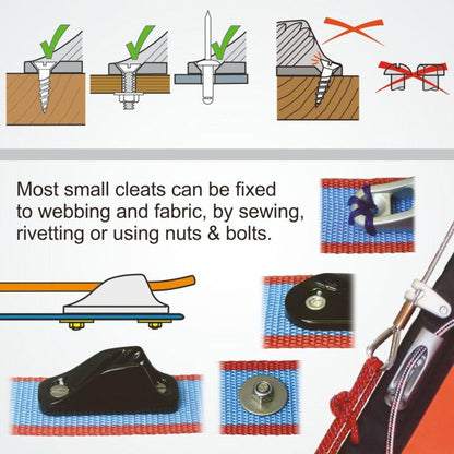 RWO Clamcleat Mini Black - 6mm