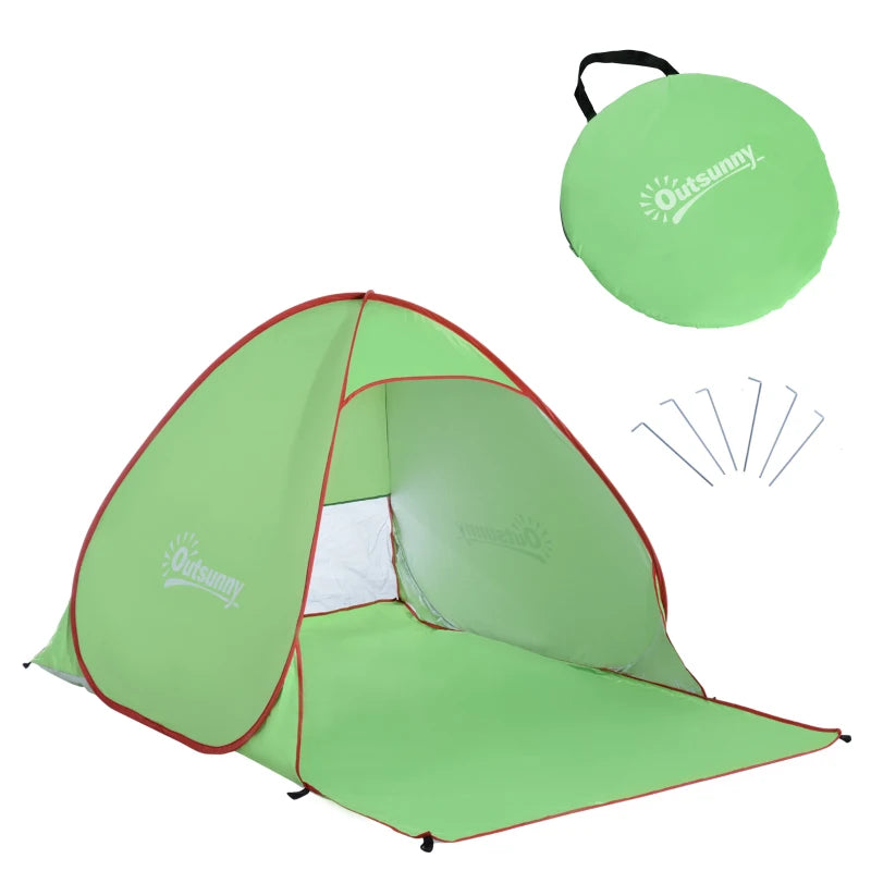 Outsunny Pop-Up UV Beach Tent Shelter - 2/3 Person