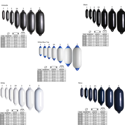 Majoni Star Cylindrical Standard Boat Fender