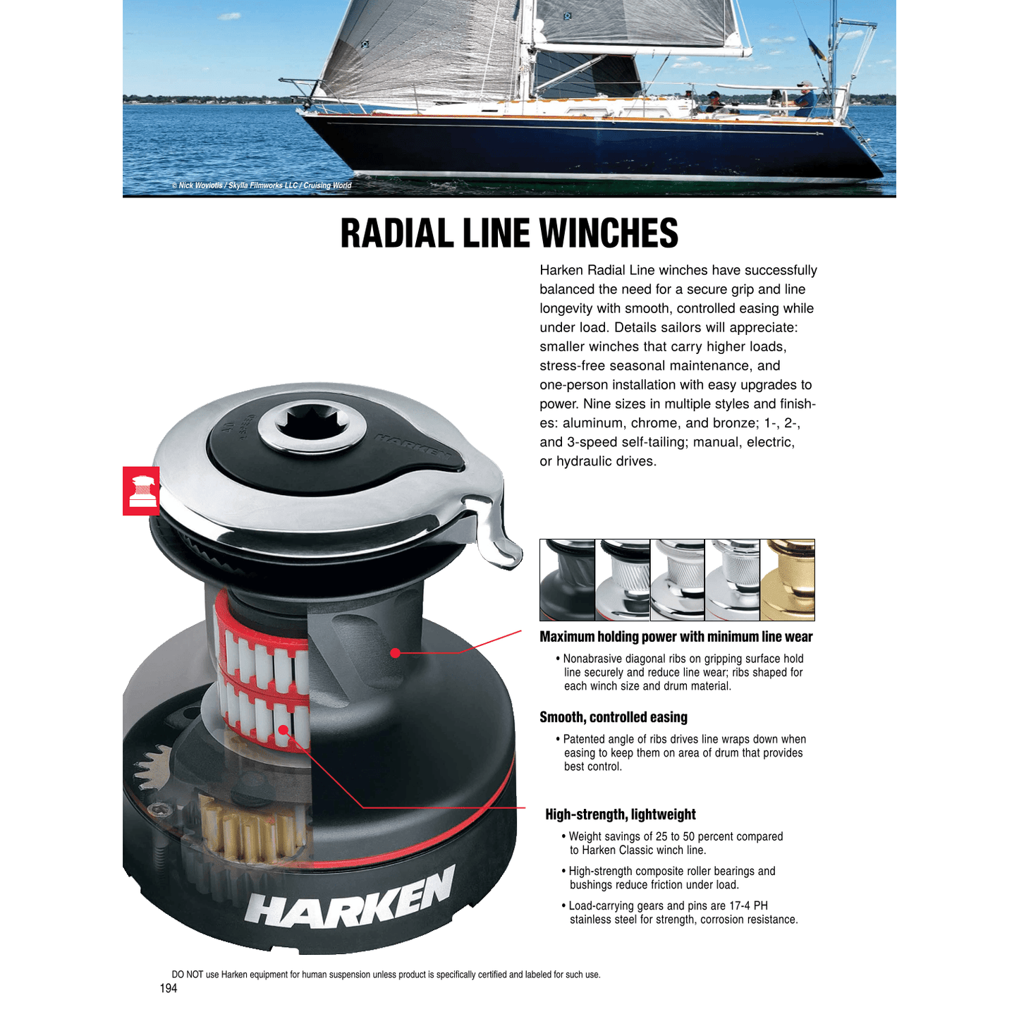 Harken Radial Self Tailing Manual Winches