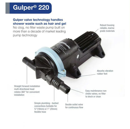 Whale Gulper 220 BP1552 / BP1554 Shower And Waste Pump