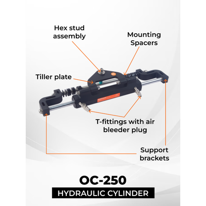 Multiflex Multisteer Outboard Hydraulic Steering Kit - Up To 250HP