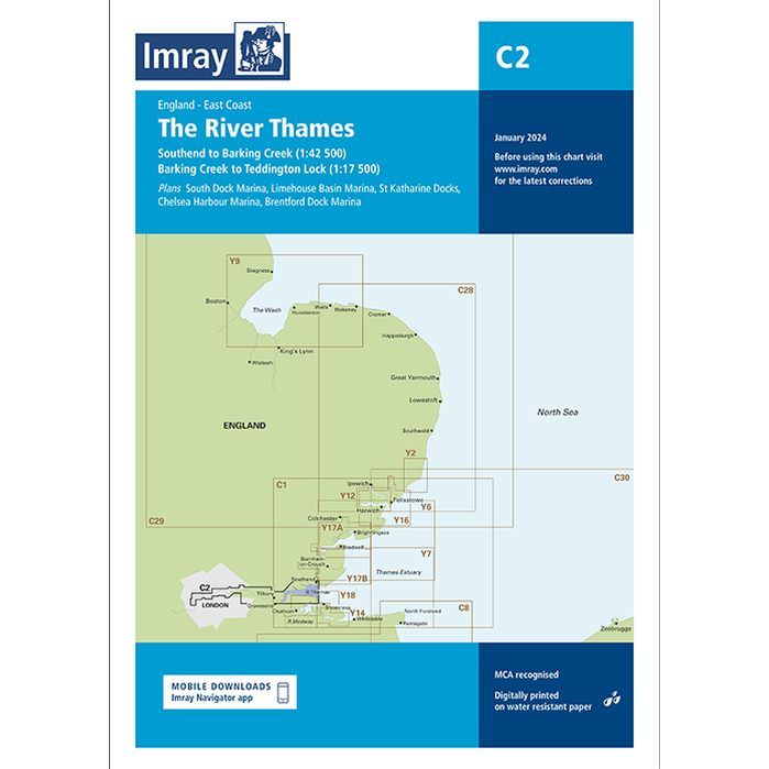 Imray C Series Nautical Navigation Charts - British Isle/EU