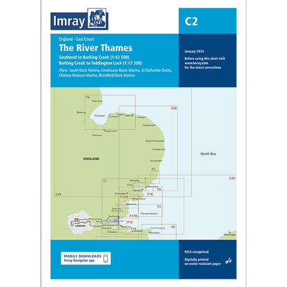 Imray C Series Nautical Navigation Charts - British Isle/EU