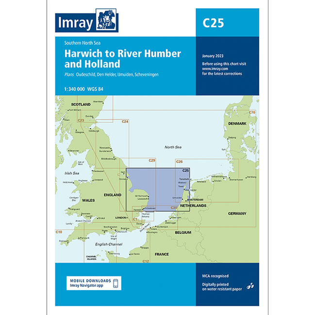 Imray C Series Nautical Navigation Charts - British Isle/EU