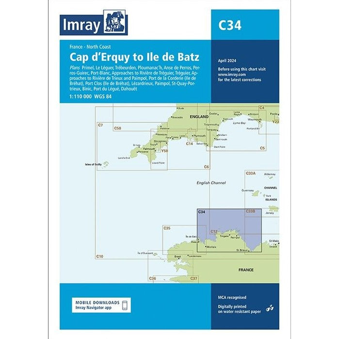 Imray C Series Nautical Navigation Charts - British Isle/EU
