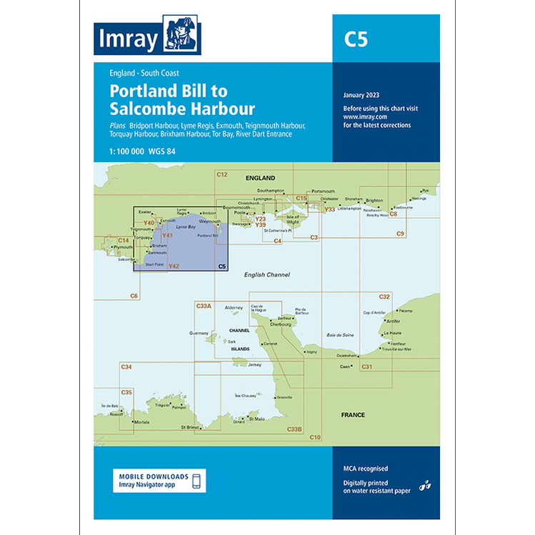 Imray C Series Nautical Navigation Charts - British Isle/EU