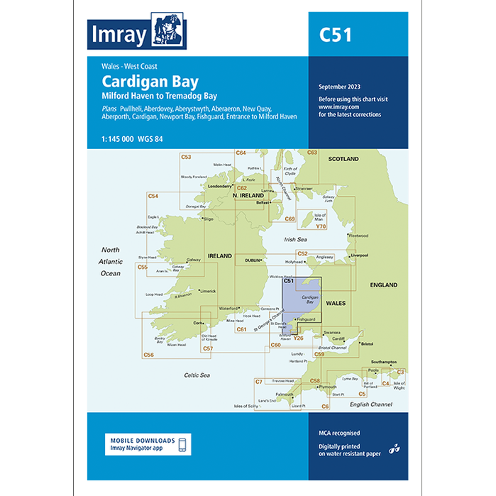 Imray C Series Nautical Navigation Charts - British Isle/EU