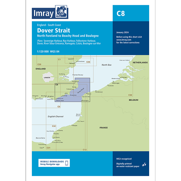 Imray C Series Nautical Navigation Charts - British Isle/EU