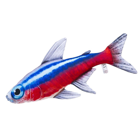Gaby Fish Pillows Medium Neon Tetra Aquarium Fish Pillow Cushion - 53cm
