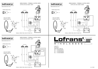 Lofrans Windlass Solenoid Relay Control Box