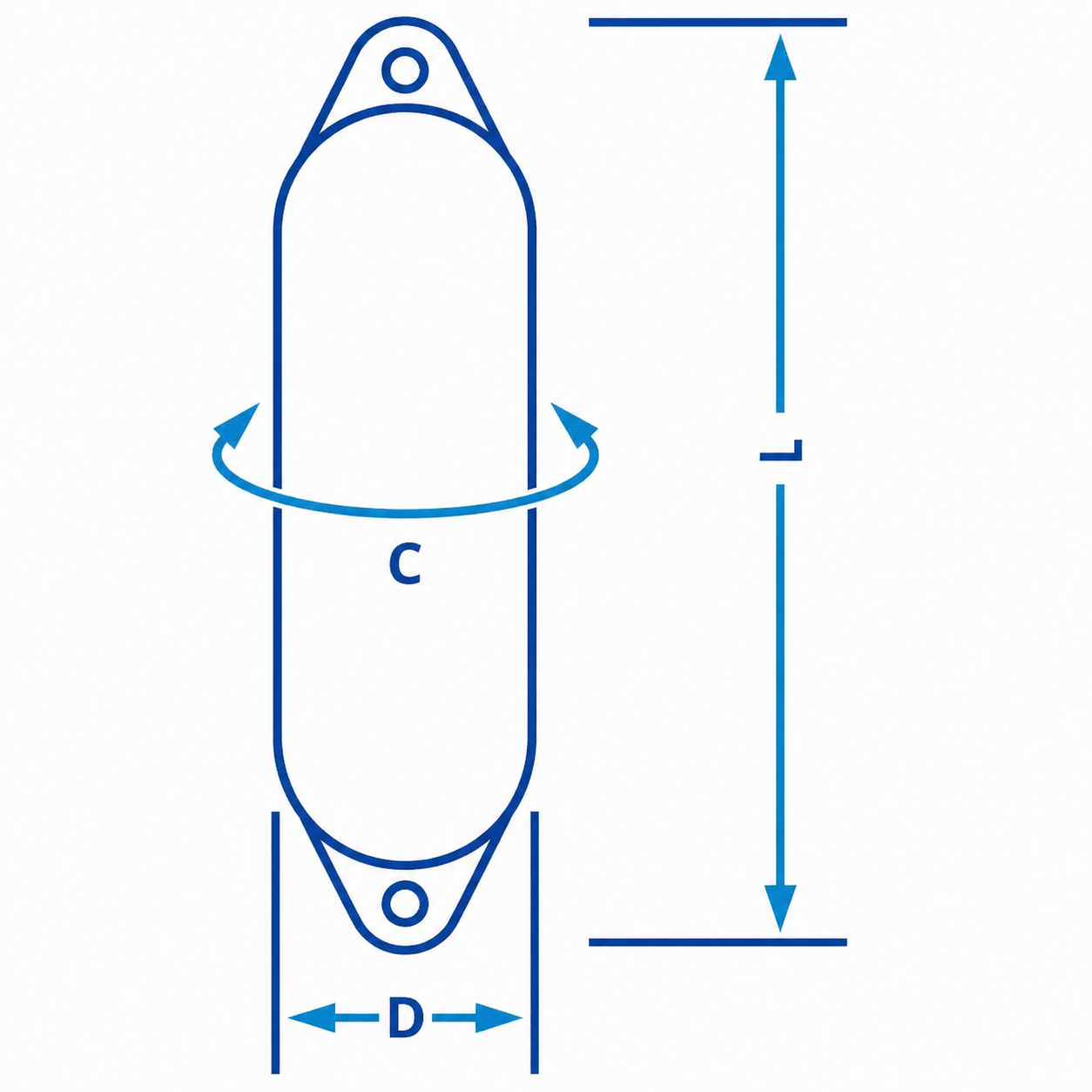 Majoni Star Cylindrical Standard Boat Fender