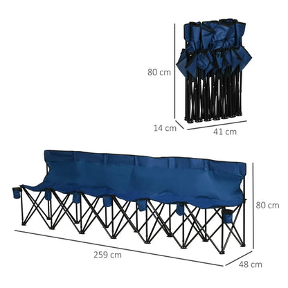 Outsunny 6 Seater Folding Camping Bench