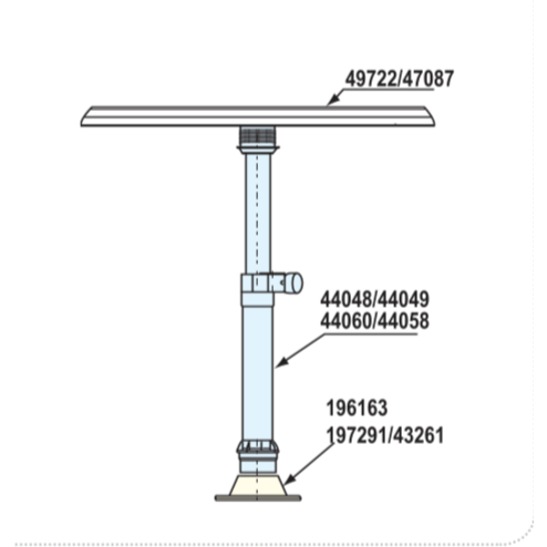 Nuova Rade Complete Polyethylene Table Set - Fixed