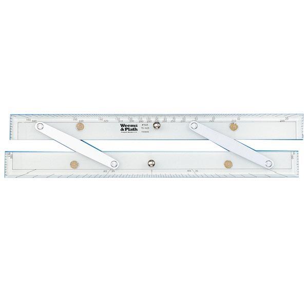 Weems & Plath Brushed Aluminium Parallel Ruler