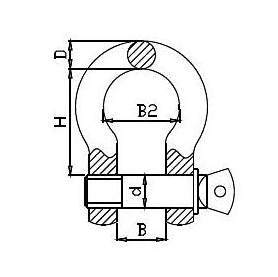 Waveline Galvanised Steel Bow Shackle