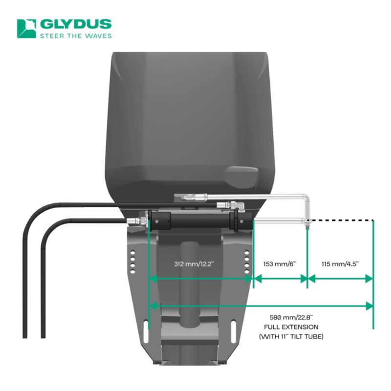 Glydus Smartsteer Outboard Hydraulic Steering Kit - Up To 90HP