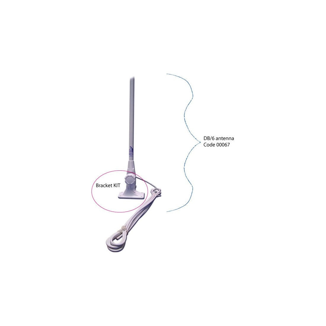 Banten SPARK Series DB/6 00067 1.5m Fibreglass Whip VHF Antenna