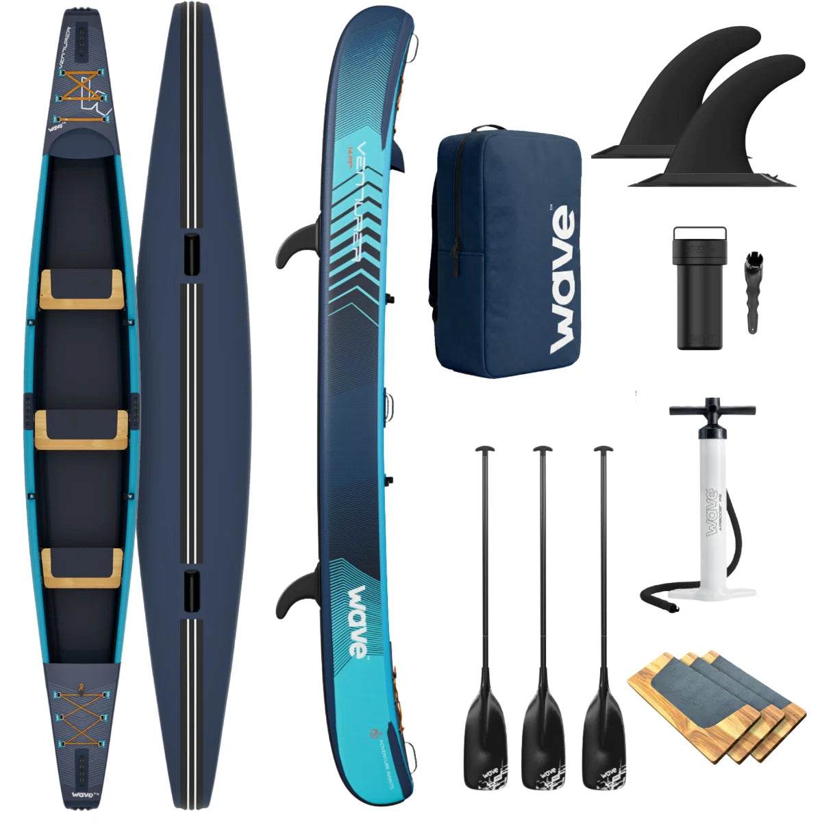 WAVE Venturer Inflatable Drop-Stitch Canoe
