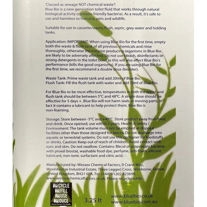 Wessex Chemical Blue Bio Toilet Cleaner Fluid