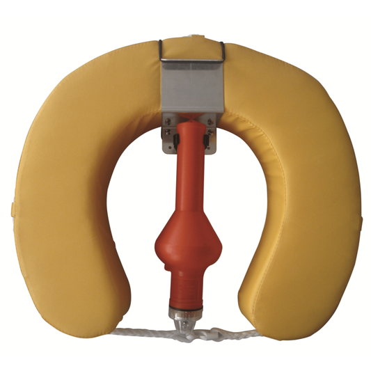 Waveline Horseshoe Lifebuoy Buoy With Bracket And Light Set