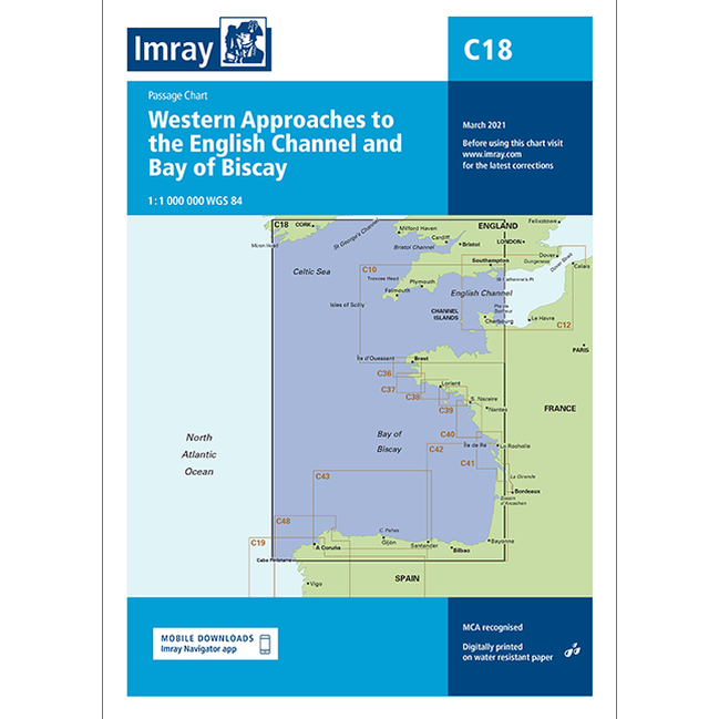 Imray C Series Nautical Navigation Charts - British Isle/EU