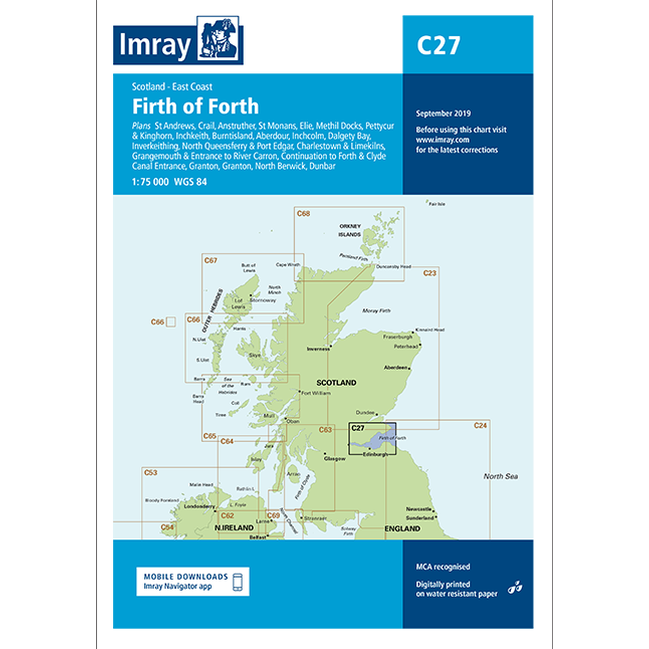 Imray C Series Nautical Navigation Charts - British Isle/EU