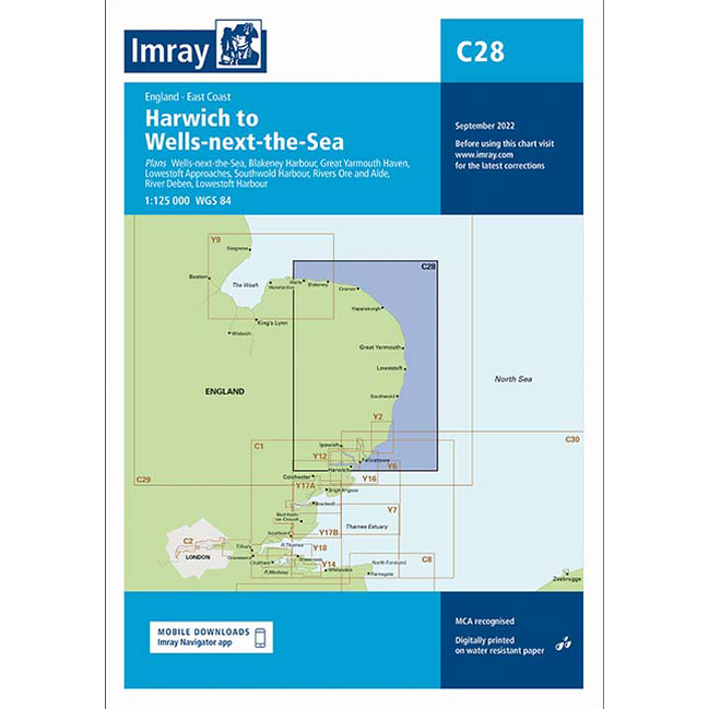 Imray C Series Nautical Navigation Charts - British Isle/EU