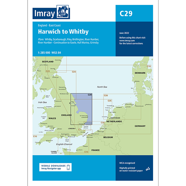 Imray C Series Nautical Navigation Charts - British Isle/EU
