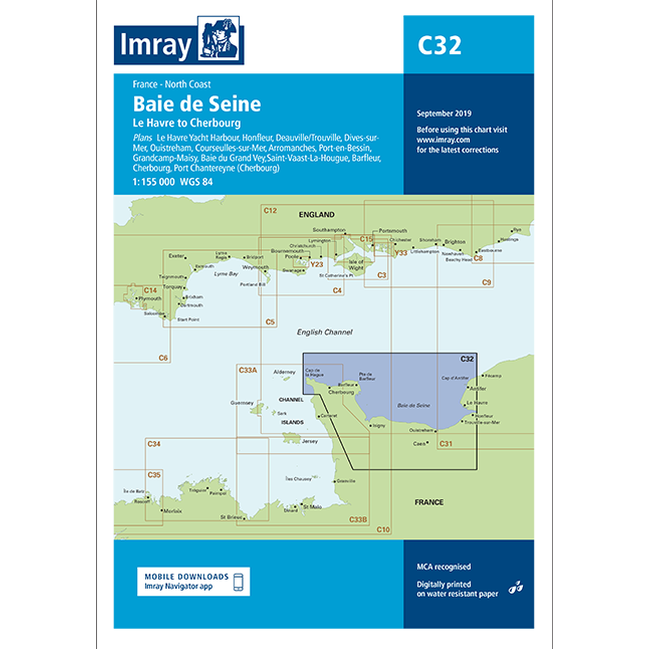 Imray C Series Nautical Navigation Charts - British Isle/EU