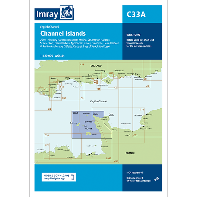 Imray C Series Nautical Navigation Charts - British Isle/EU