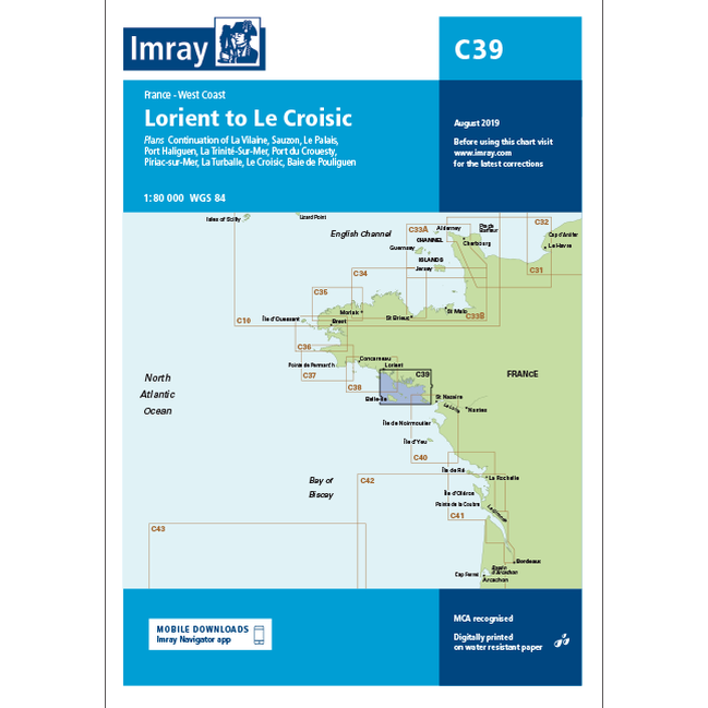 Imray C Series Nautical Navigation Charts - British Isle/EU