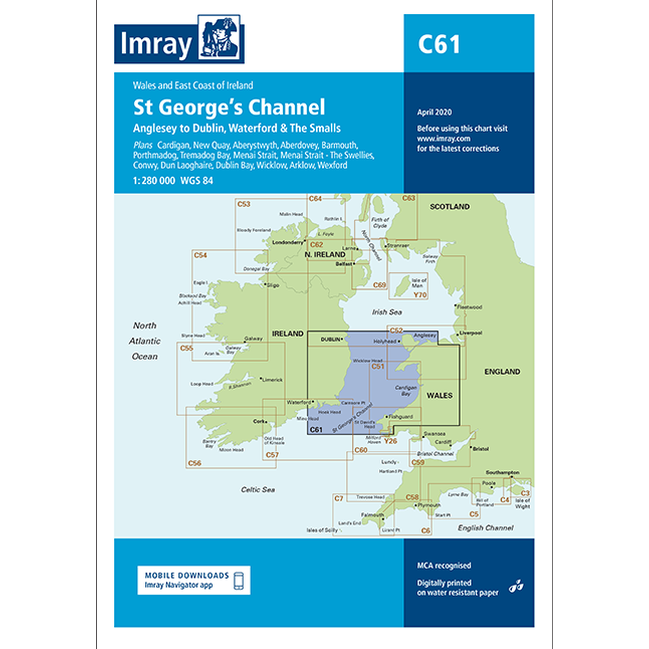 Imray C Series Nautical Navigation Charts - British Isle/EU