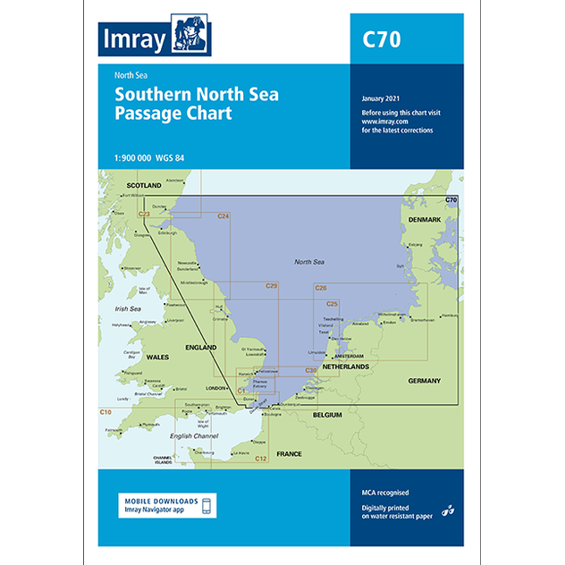 Imray C Series Nautical Navigation Charts - British Isle/EU