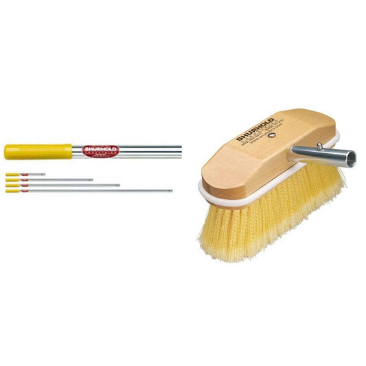 Shurhold Fixed Handles 30" 75cm With Extra Soft 8" Side Attach Brush Head