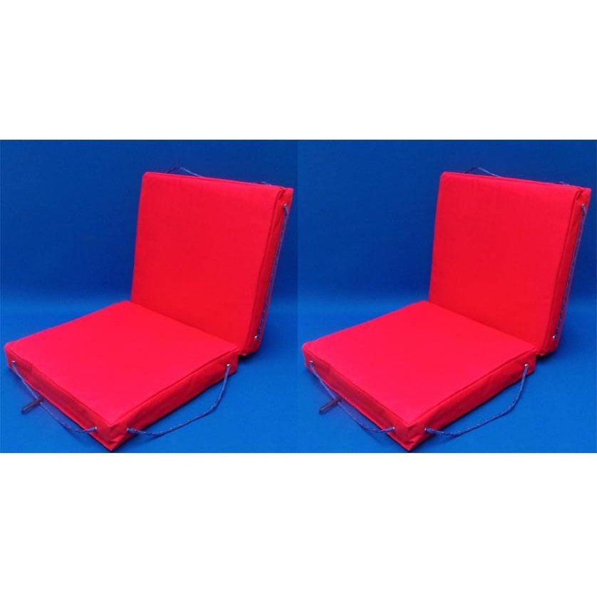 2 x Buoyant Deck Cockpit Cushion - Double - Red