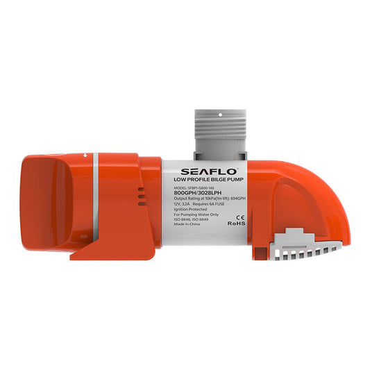 SEAFLO Low Profile Bilge Pump 800GPH Automatic Auto Timer Sensing 14b Series - 12v