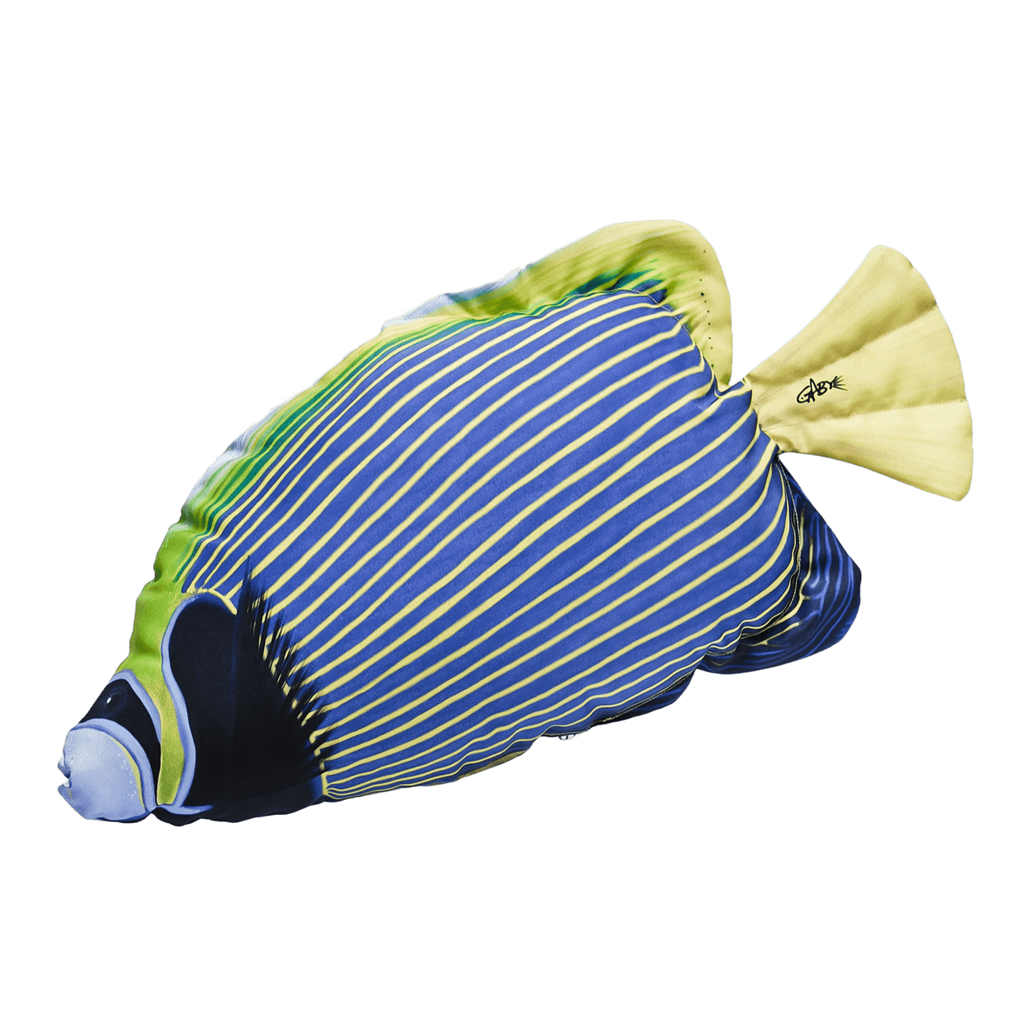 Gaby Fish Pillows Mini Emperor Angelfish Tropical Saltwater Fish Pillow Cushion - 32cm