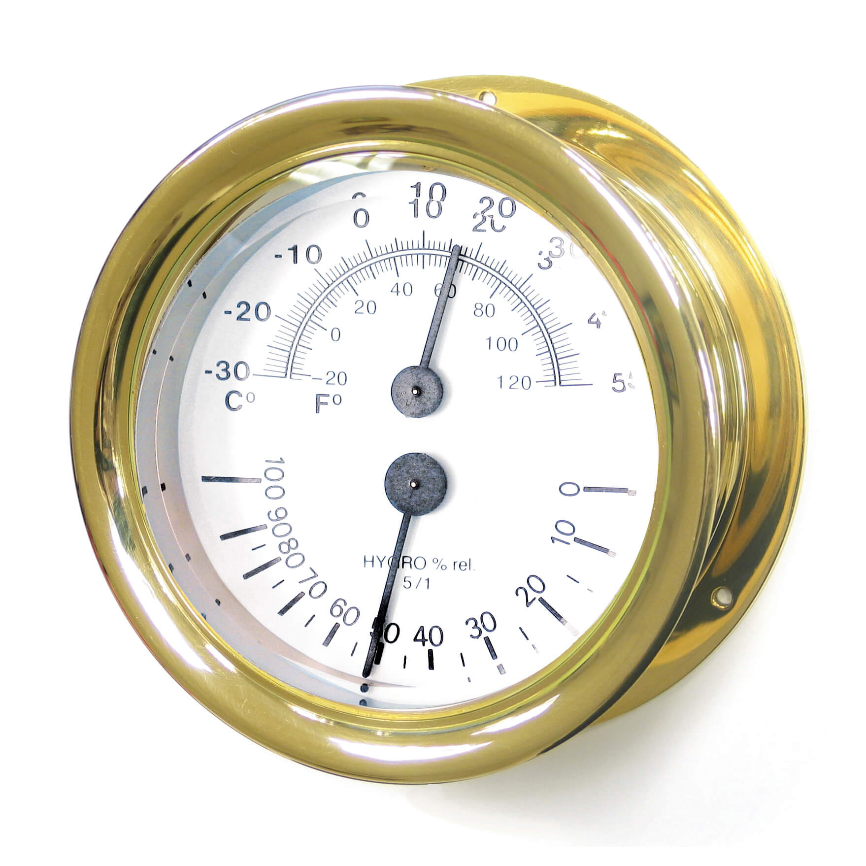 Capstan Range Brass Comfort Meter, Thermometer, Hygrometer