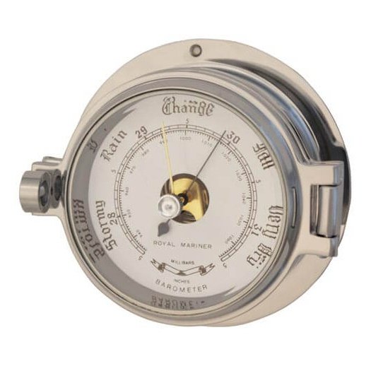 Channel Range Polished Chrome Barometer