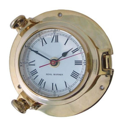 Small Marine Porthole Brass Clock