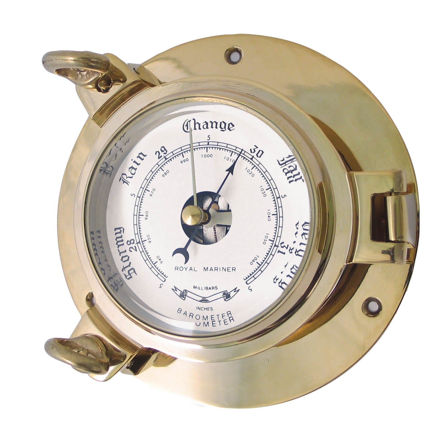 Small Porthole Brass Marine Barometer